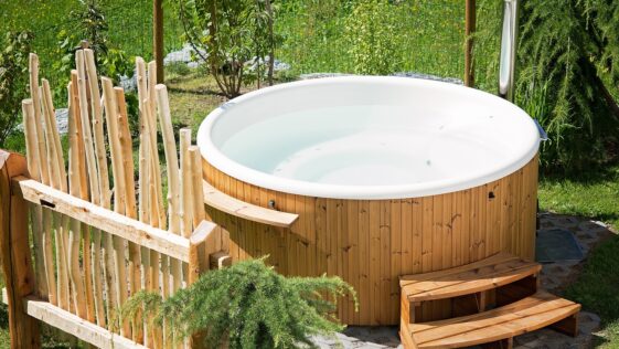 whirlpool, hot tub, garden
