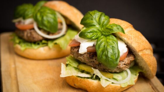 hamburger, snack, burger