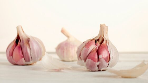 three garlic cloves