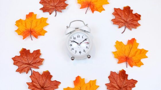 silver and white analog alarm clock