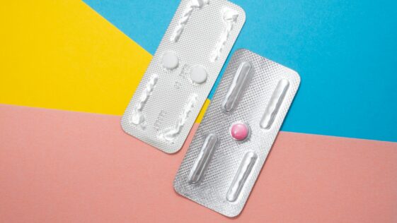 two gray blister packs