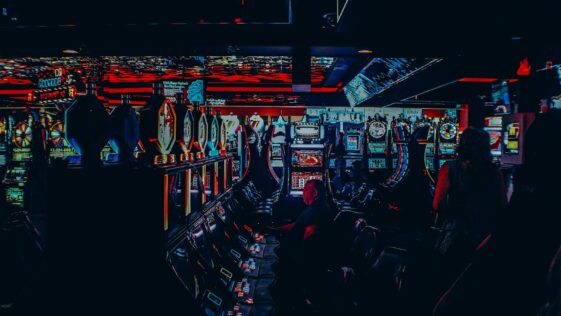 multicolored casino interior