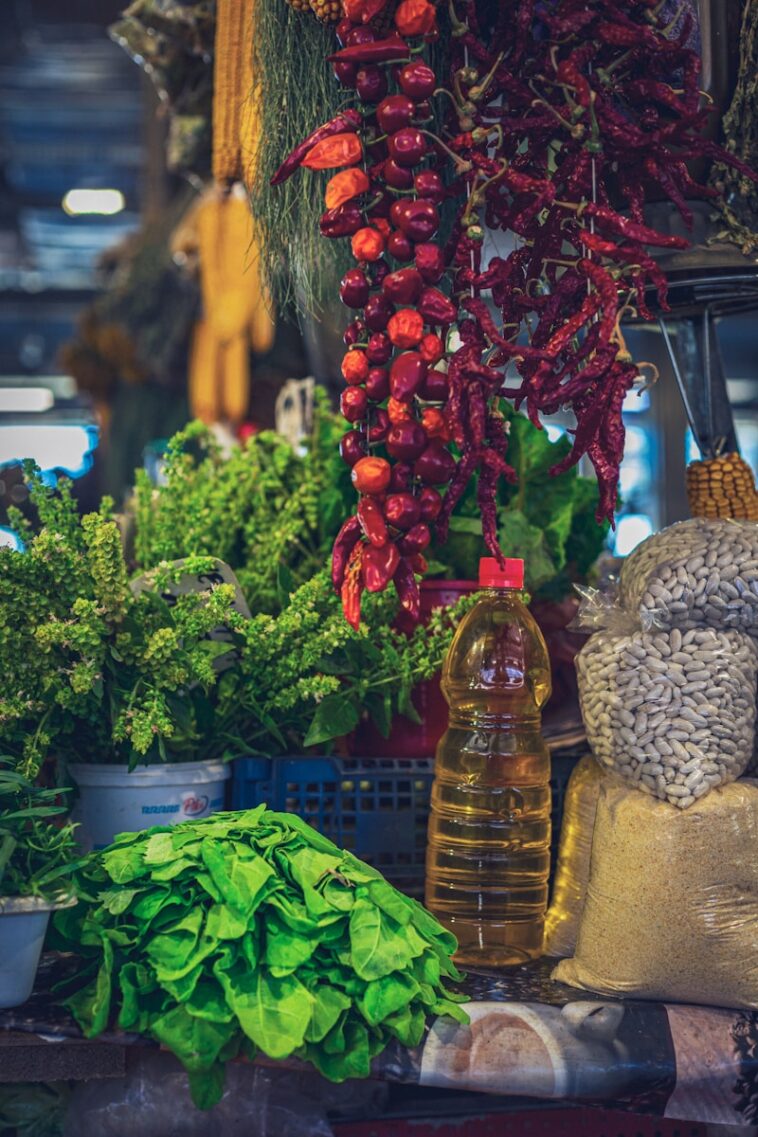 a variety of vegetables are on display at a market