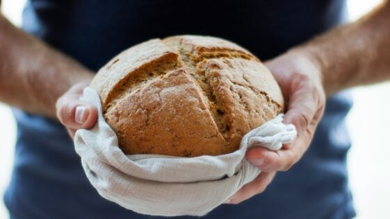 person holding pastry