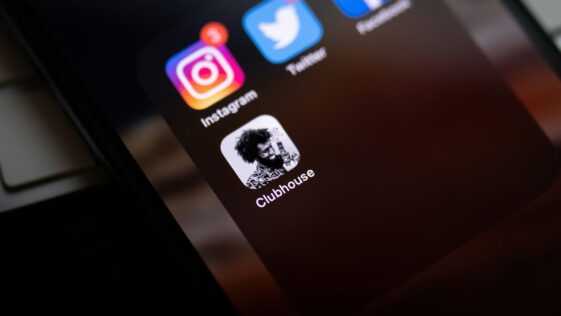 black smartphone showing icons with icons