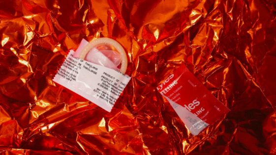 white and red plastic pack