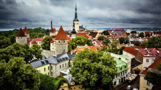 aerial photography of Tallin houses in Estonia during daytime